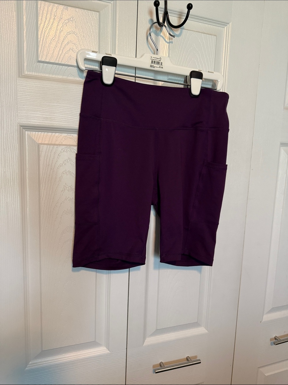 Baleaf Plum High-Rise Bike Shorts with Side Pockets